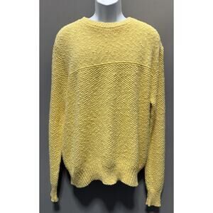 Lake Harmony Rowing Club Sweater Mens Large Yellow Vintage USA 90s Prep